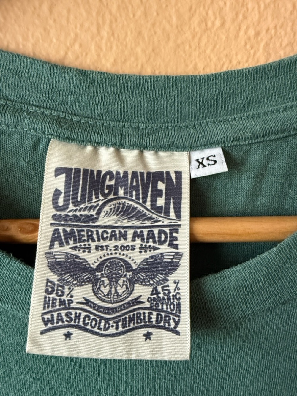 Jungmaven Hermosa hemp & organic cotton dress in discontinued color teal, XS - Picture 8 of 10